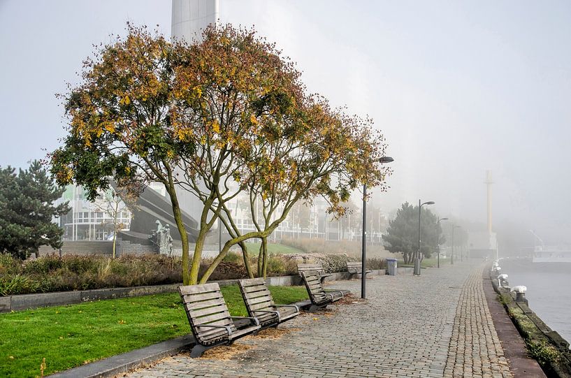 Nebel bei den Boompjes von Frans Blok