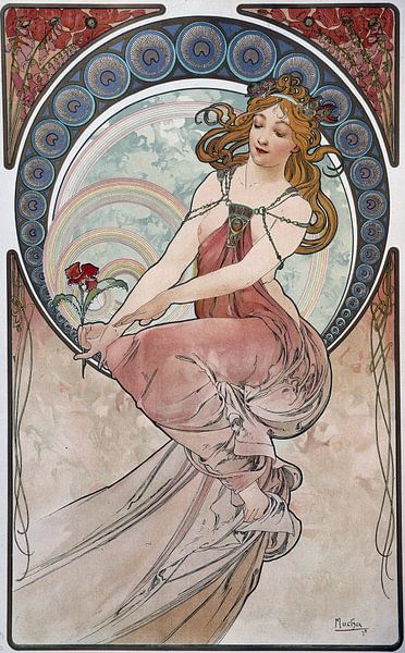 Painting by Alphonse Mucha, 1898 by Bridgeman Masters