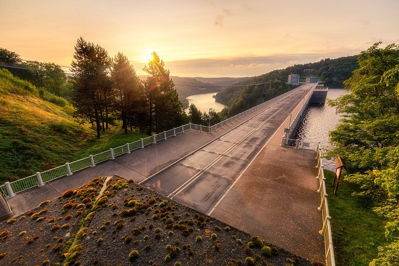 Sunrise at the Rappbode Dam by Oliver Henze