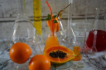 Papaya-Ingwer-Cocktail mit Ingwerlimonade von Babetts Bildergalerie