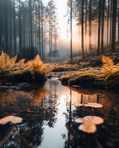 Mistige stemming in de ochtend