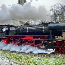 Dampfzug in Arnheim von Eric de Haan