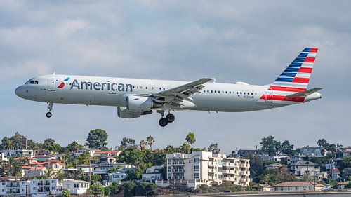 Landende American Airlines Airbus A321-200.