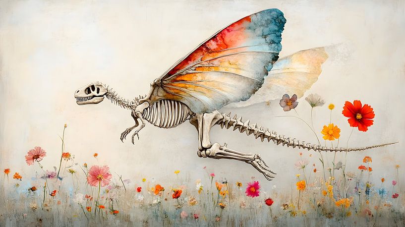 Flowery dinosaur by Heike Hultsch