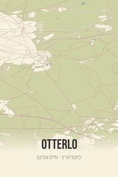 Vintage landkaart van Otterlo (Gelderland) van Rezona
