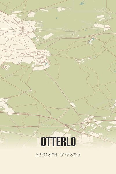 Vintage map of Otterlo (Gelderland) by Prints of Place