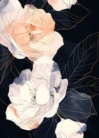 Wildflower Evergreen flowers 24 peonie by JBJart Justyna Jaszke