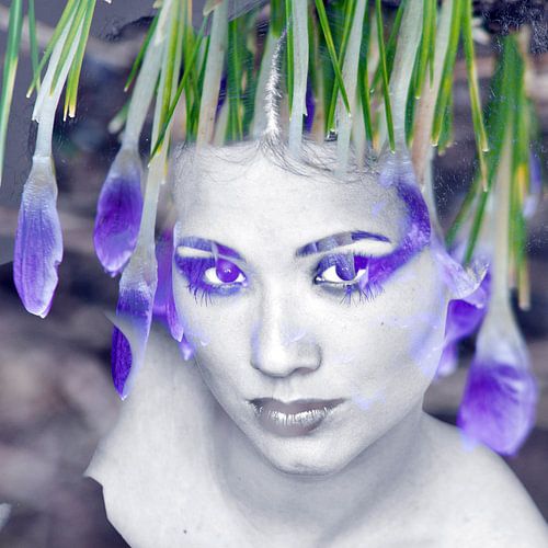 Florale Lolita met krokushoed