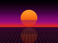 Retro sunset