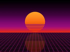 Retro-Sonnenuntergang von Reinaerde Digiteam Woerden