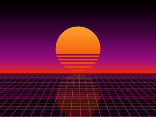 Retro sunset