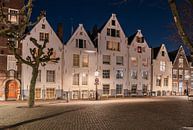 On the Spui near the white houses of the Beguinage by Jeroen de Jongh thumbnail