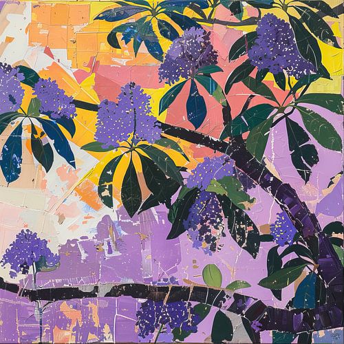 Bloemen Tak | Paarse Bloemen van Bloemen Studio