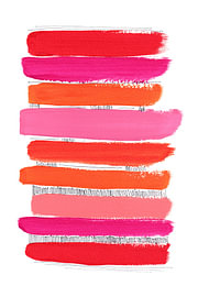 Abstract orange, red and pink stripes by Fineline