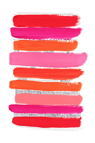 Abstrakte orangefarbene, rote und rosa Streifen