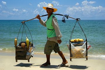 Fruit seller on the beach at Ko Samui