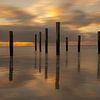 Sunset at Palendorp Petten The Netherlands van Martin Tromp