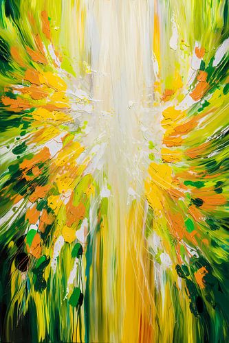 Energiek abstract kunstwerk kleur