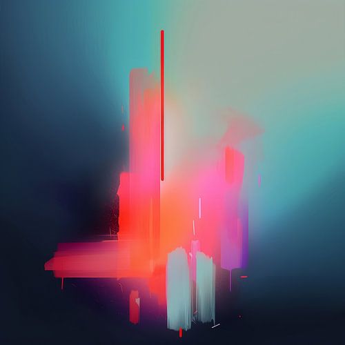 Farbenfroh, modern und abstrakt in Neon