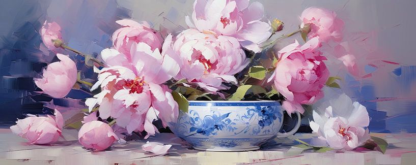 Painting Peonies | peonies by Eye catching paintings