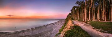 Côte abrupte avec forêt et plage de la mer Baltique dans le Mecklembourg-Poméranie occidentale sur Voss Fine Art Fotografie