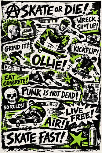 Skate or Die — Affiches de fanzines punk