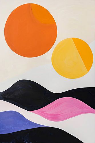 Kleurrijke harmonie - Abstracte zonnen