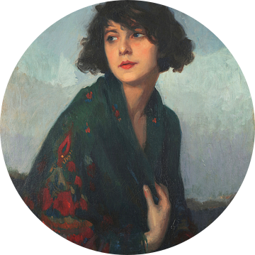 Vrouw met groene sjaal, Eugène Cyprien Boulet