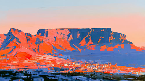 Table Mountain, Cape Town: an abstract panorama