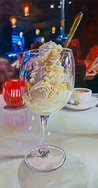 Dinner at Fiorini (painting) by QEIMOY