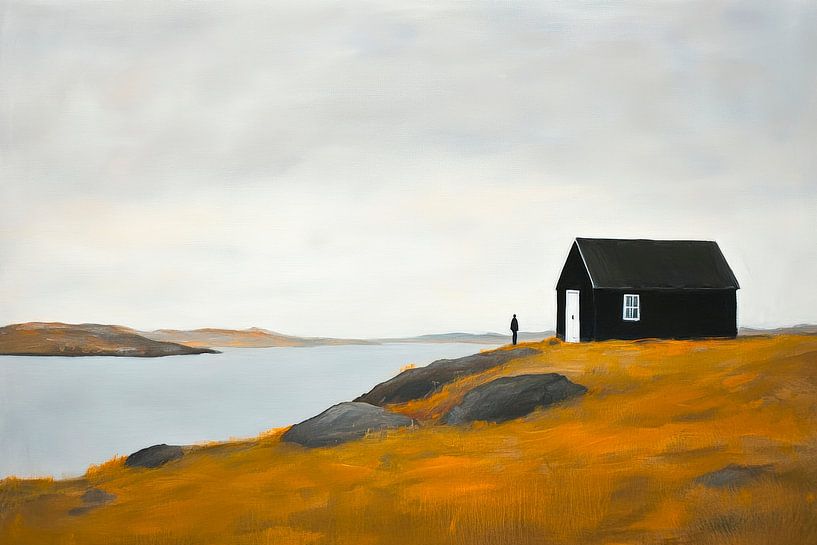 Lonely hut on the water - Picturesque by Poster Art Shop
