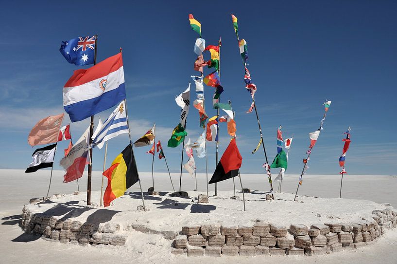 Flags of the World: A United World in the Heart of the Salar d&#039;Uyuni by Frank Photos