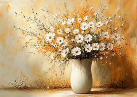 Moderne Blumenkunst | Flickering Daisy Dreams von Kunst Laune