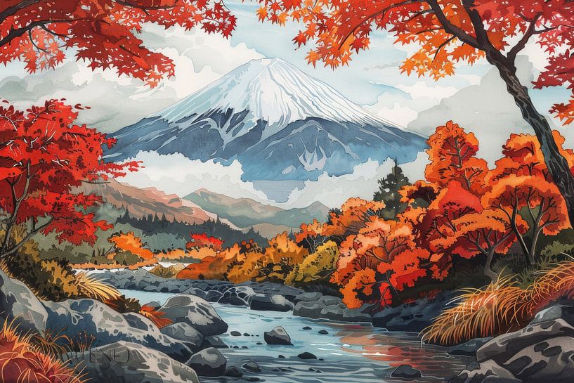 Mount Fuji by Poster Art Shop