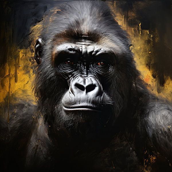 Gorilla Portrait Kunst von ARTEO Gemälde