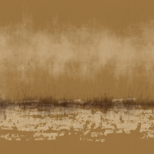 Abstrakte, minimalistische Landschaft in Ocker- und Brauntönen von Dina Dankers