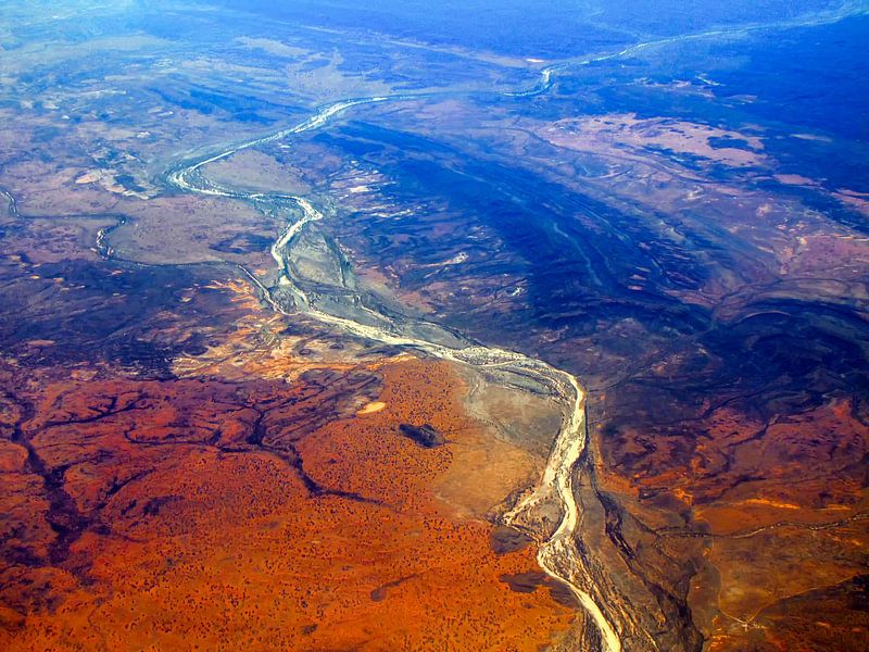 Aerial view of the Red Centre, Outback, Australia by Rietje Bulthuis