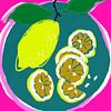Neon Lemon Stilllife von Treechild