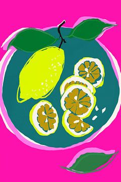 Neon Lemon Still Life