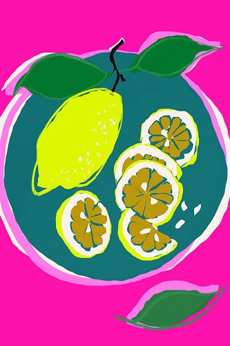 Neon Lemon Still Life