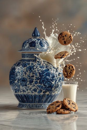 Delft Blue Jar and Cookies and Cream 2