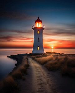 Leuchtturm zum Sonnenuntergang