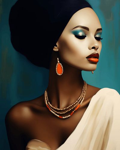 Close-up portret van een jonge vrouw