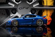 Porsche GT4 saphirblau Design von Maikel van Willegen Photography Miniaturansicht