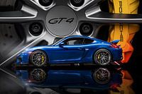 Porsche GT4 saffier blauw design