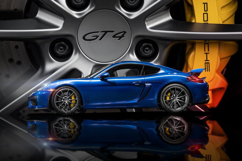 Porsche GT4 saphirblau Design von Maikel van Willegen Photography
