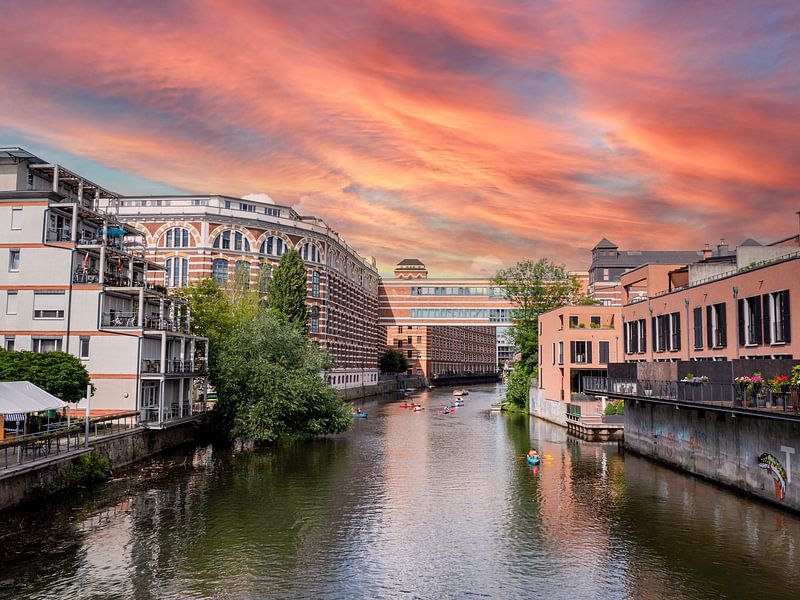 Klein Venetië in de wijk Plagwitz in Leipzig van Animaflora PicsStock