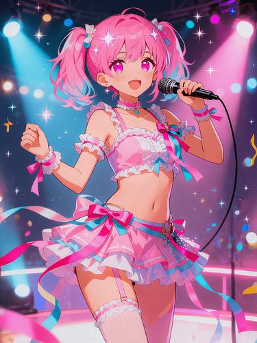 ANIME Pink Pop Idol - Sparkle Concert Stage J-Pop Star Performance