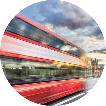 Avonddynamiek op Westminster Bridge van Melanie Viola