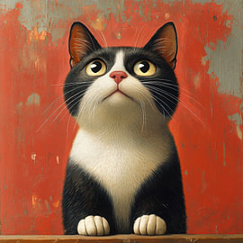 Titian, the Tuxedo cat by Jutta Maria Pusl